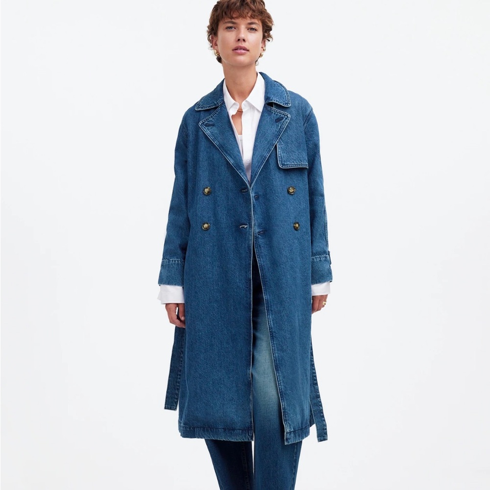 NWT Madewell Denim Trench Coat